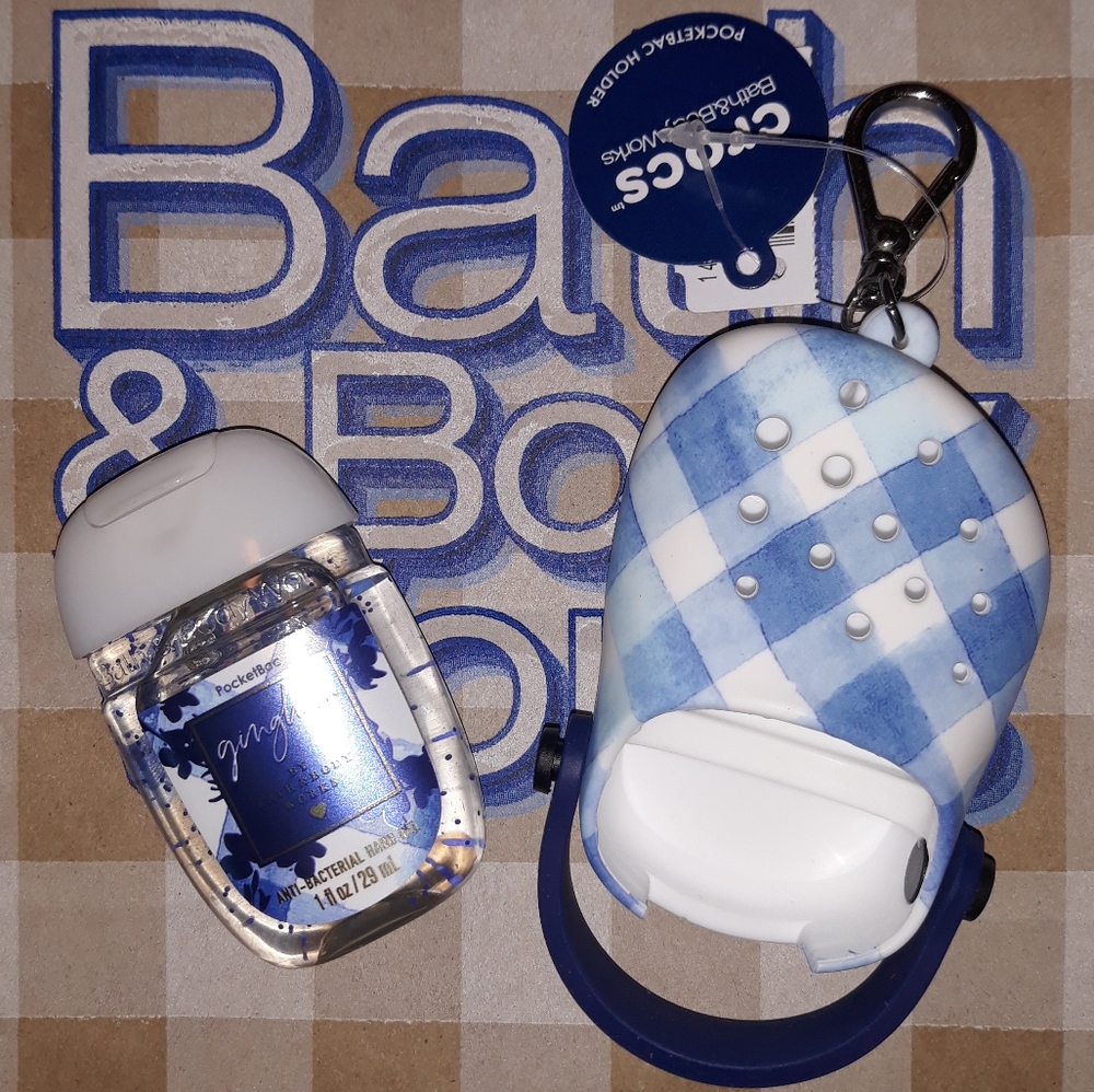 (New) Crocs X Bath & Body Works PocketBac Clip & Sanitizer Set